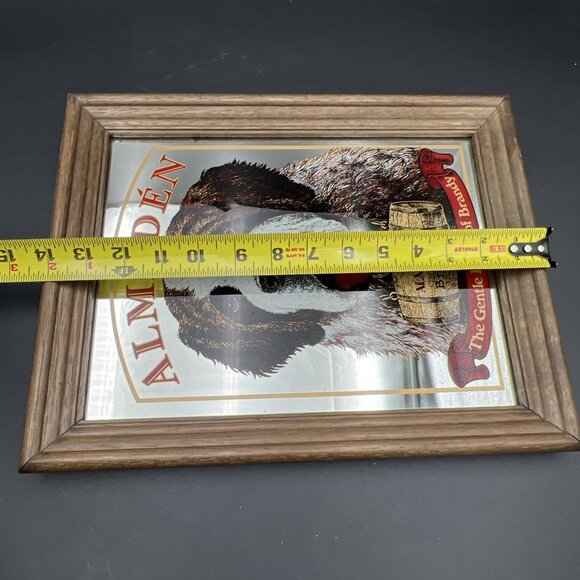 Vintage 11"x14" Almaden Centennial Brandy Mirror Sign with St Bernard Mascot - Picture 9 of 12